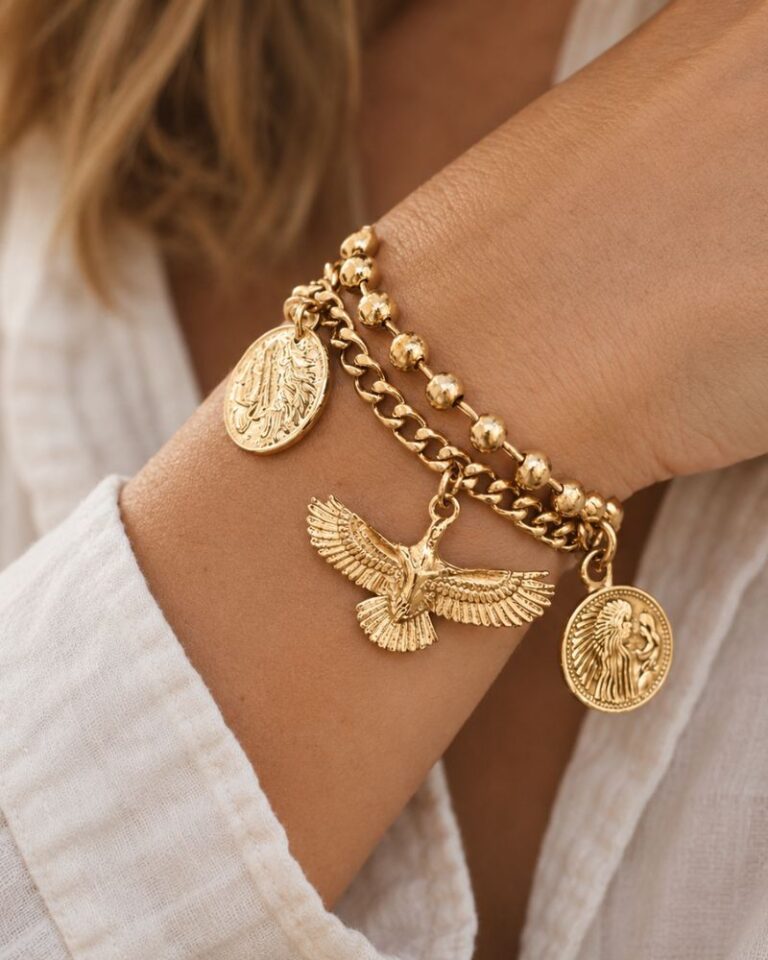 bracelet double rang aigle bijou mile mila
