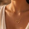 collier or cœur collier or 18 kt pendentif cœur bijou intemporel