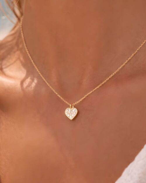 collier ras de cou carla pendentif cœur et srass bijou bohm paris