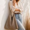 sac cuir hobo jeanne couleur taupe mode casual chic