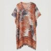 caftan de plage imprimé palmier