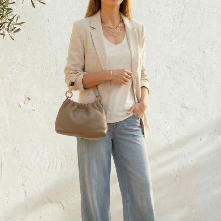 sac bandoulière cuir et corde