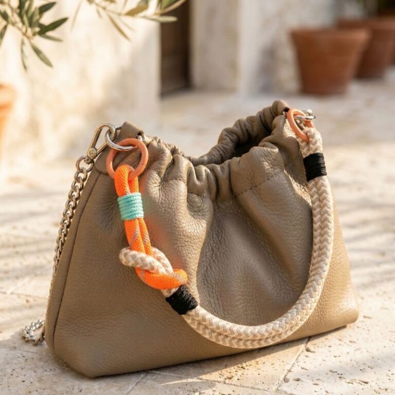 sac bandoulière cuir et corde