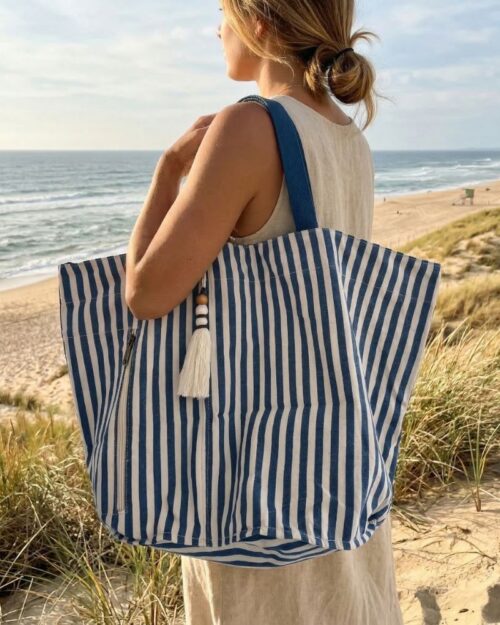 sac de plage santocha bleu
