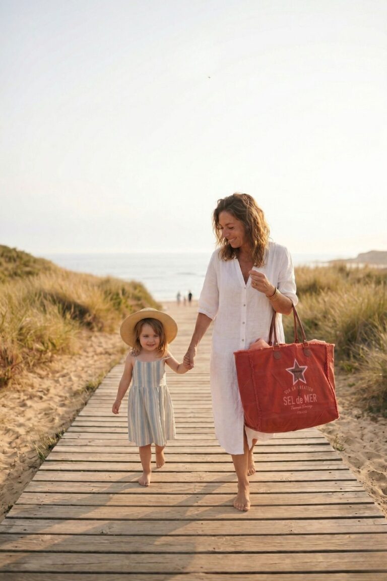 sac de plage xl sel de mer rouge piment