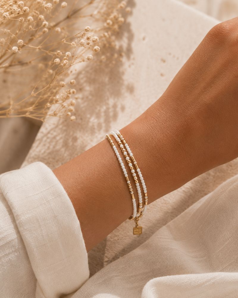 bracelet multirang nacre & perles mile mila