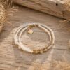 bracelet multirang nacre & perles