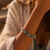 bracelet femme style surf teahupo apatite et amazonite