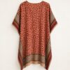 caftan imprimé rouge foncé