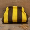 pochette sunset rayure choco & jaune