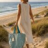 sac de plage santocha turquoise