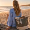 sac de plage oversize billie toile recyclée esprit balnéaire vintage