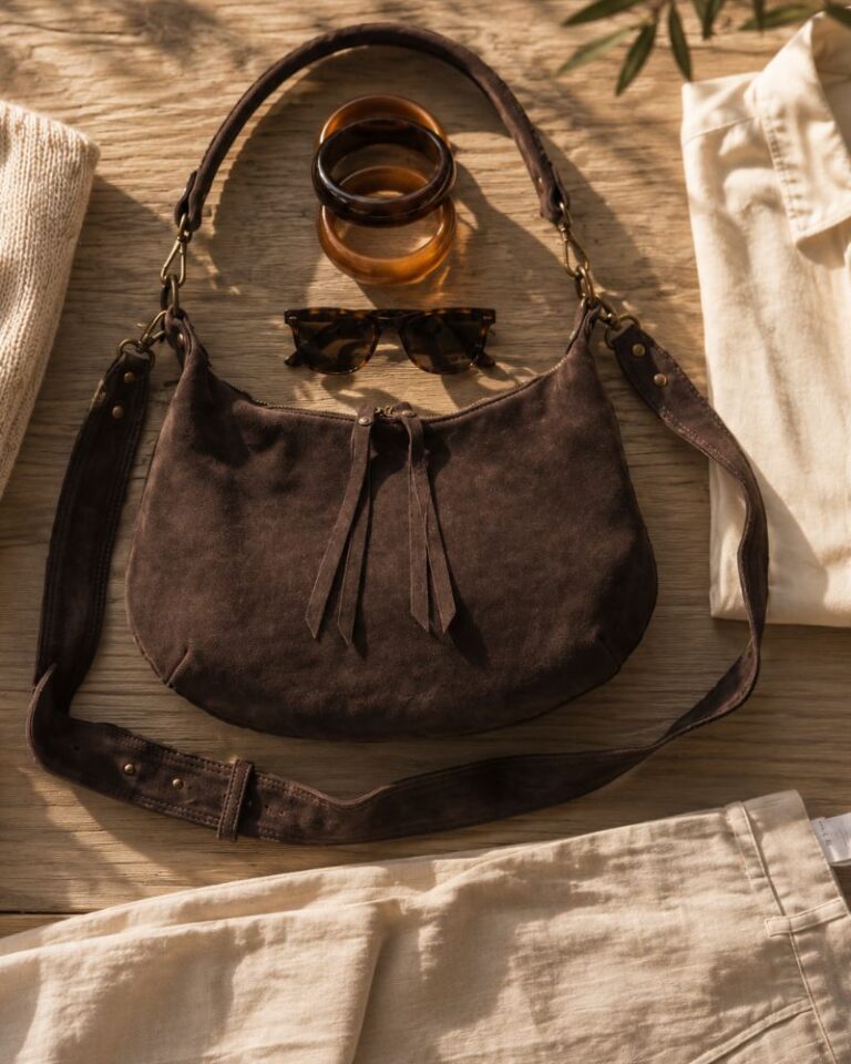 sac en daim emy couleur chocolat