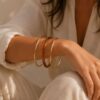 trio de bracelets joncs trio de bracelets joncs mile mila bijoux acier et résine
