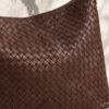 sac pochette cuir tressé main
