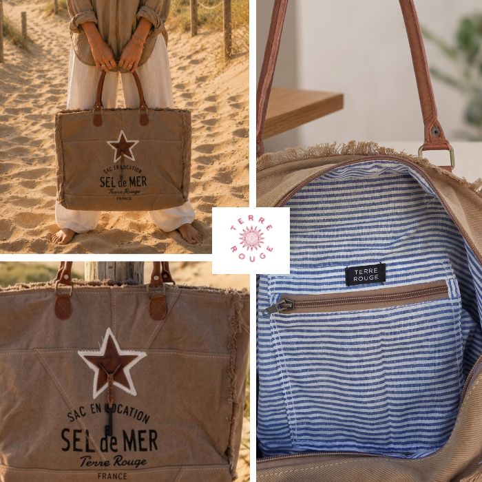 authentique sac de plage sel de mer