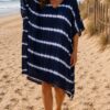 caftan mi long navy – viscose