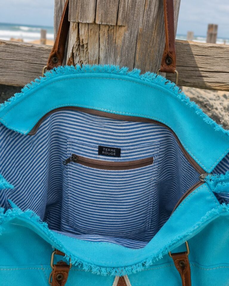 interieur sac de plage sel de mer bleu caraïbes