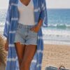 kimono de plage tie and dye bleu ciel