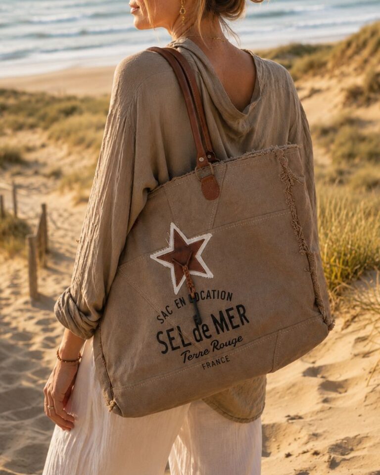 sac de plage sel de mer marque Terre Rouge beige dulce
