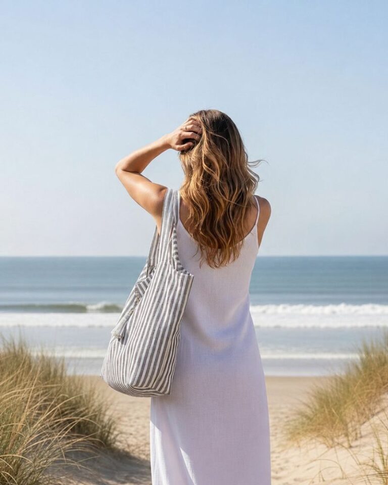 sac de plage marinella gris