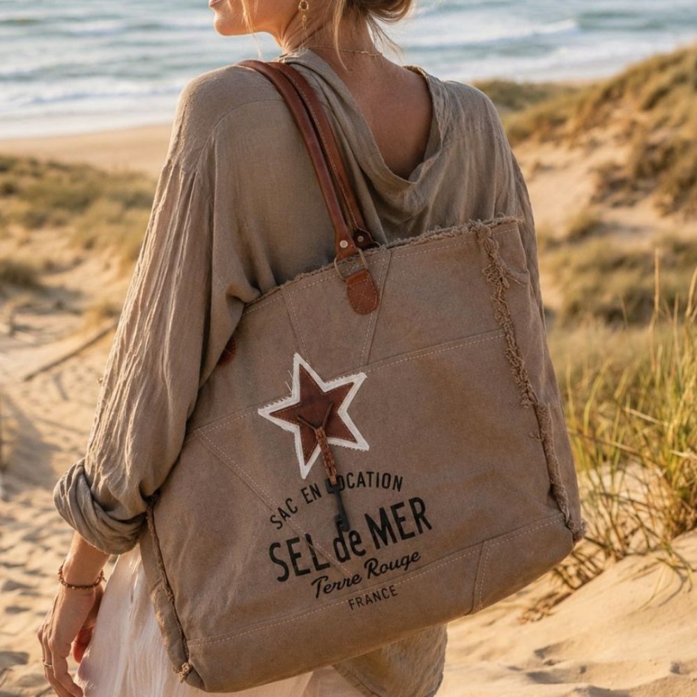 sac de plage sel de mer terre rouge taille l beige dulce