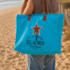 sac de plage marque Terre Rouge sel de mer couleur bleu caraïbes